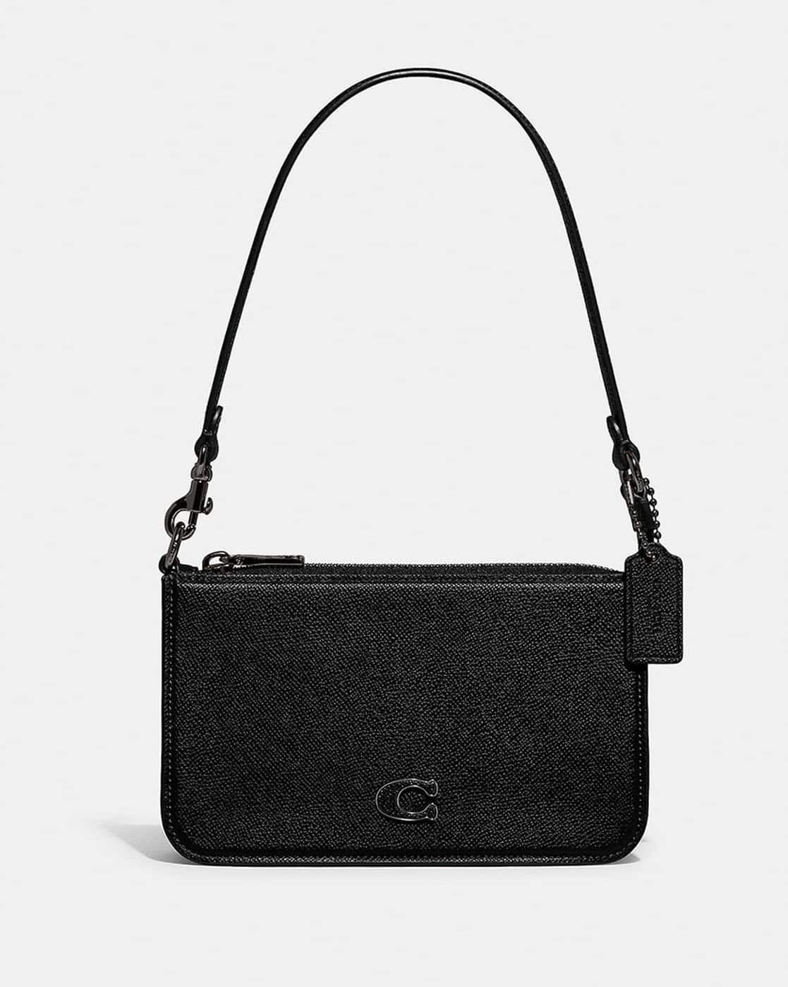 バッグ Coach Optic signature Soft Clip Pouch COACH® | Clip On Pouch In Signature Canvas