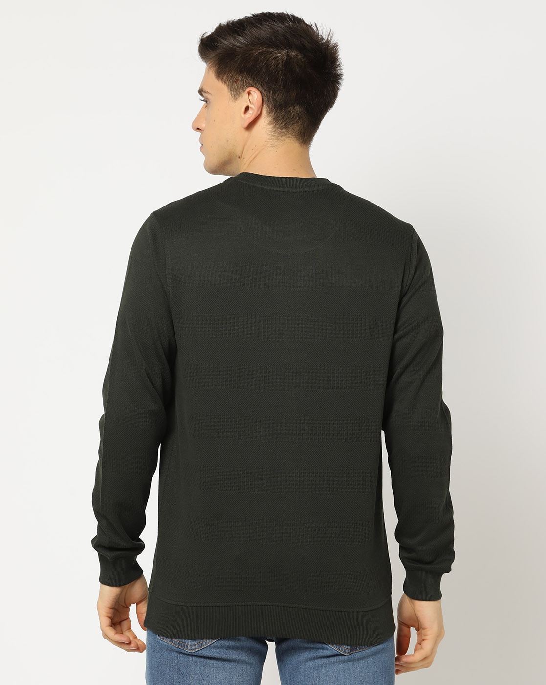 Detailed Walleye Crew Neck Sweatshirt - Mens Sizing (Ash) | Identi Card Co