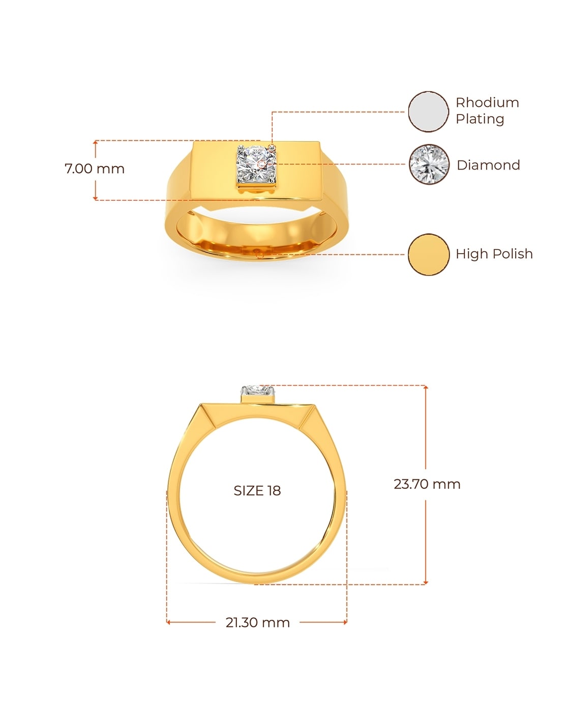 Buy MALABAR GOLD AND DIAMONDS Womens Mine Diamond Ring - Size 11 | Shoppers  Stop