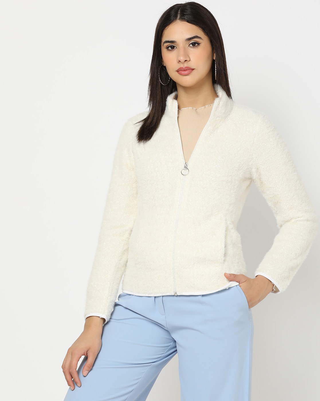 Buy Off White Sweaters & Cardigans for Women by Fig Online | Ajio.com