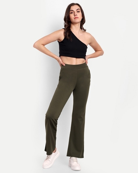 Buy Olive Trousers & Pants for Women by Broadstar Online