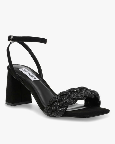 Steve madden black sandals with studs hot sale