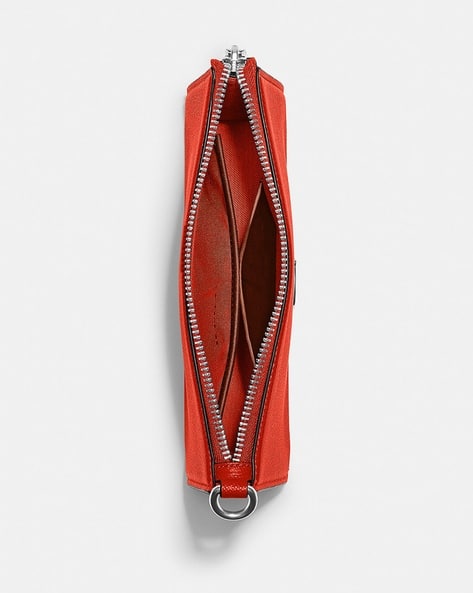 バッグ Coach Signature Accessory Pouch Bag Red Coach Pouch Bag with Signature Canvas Detail – Club de Mode