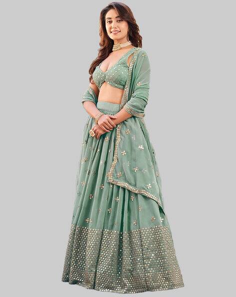 Embellished Lehenga Choli Set with Dupatta