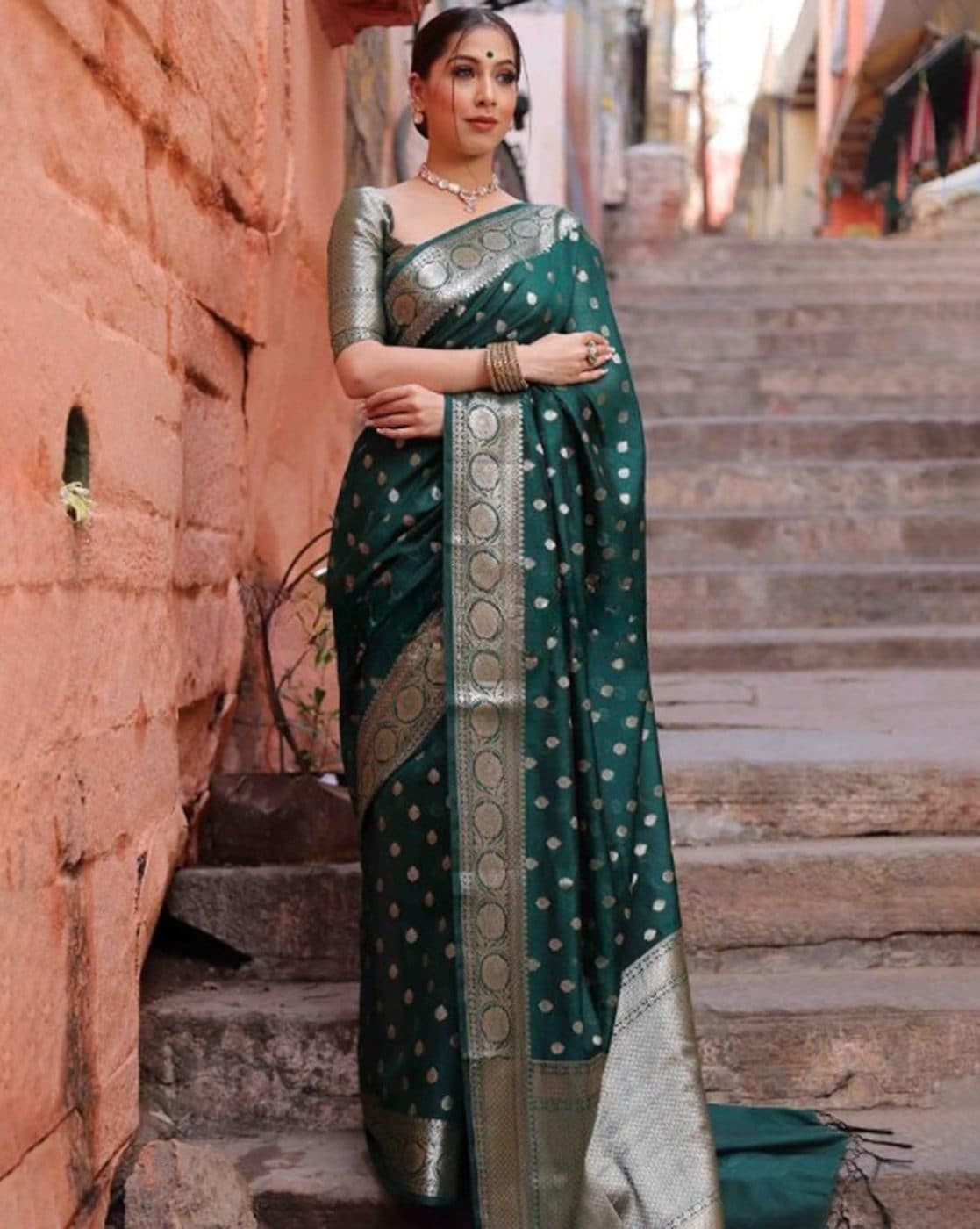 Banarasi Kathan Silk Saree - Silk Bazaar