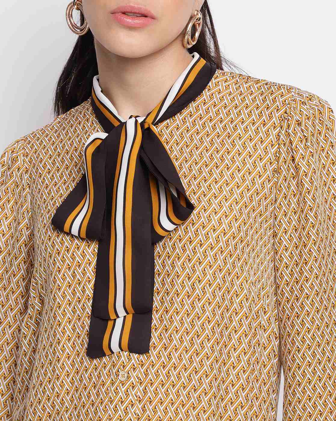 Michael Kors Women's Empire Logo Tie-Front Dress