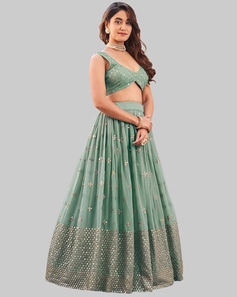 Embellished Lehenga Choli Set with Dupatta