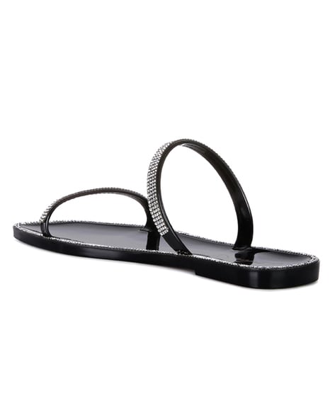 Buy Black Flat Sandals for Women by Svrnaa Online | Ajio.com