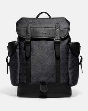 Buy Coach Hitch Backpack in Signature Canvas | Charcoal Black 