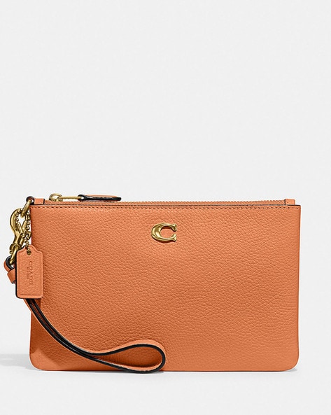 Coach tan wristlet online