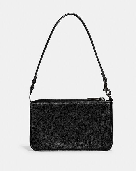 Buy Coach Pouch Bag with Signature Canvas Interior | Black Color