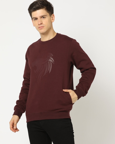 Detailed Walleye Crew Neck Sweatshirt - Mens Sizing (Ash) | Identi Card Co