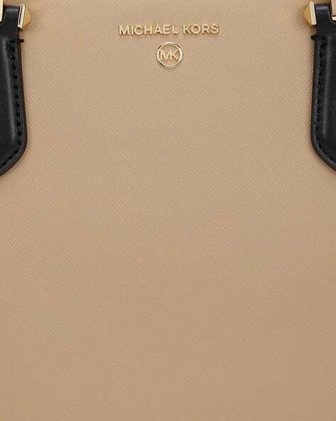 Michael Kors Marilyn Small Colourblock Saffiano Leather Crossbody Bag For Women (Beige, OS)