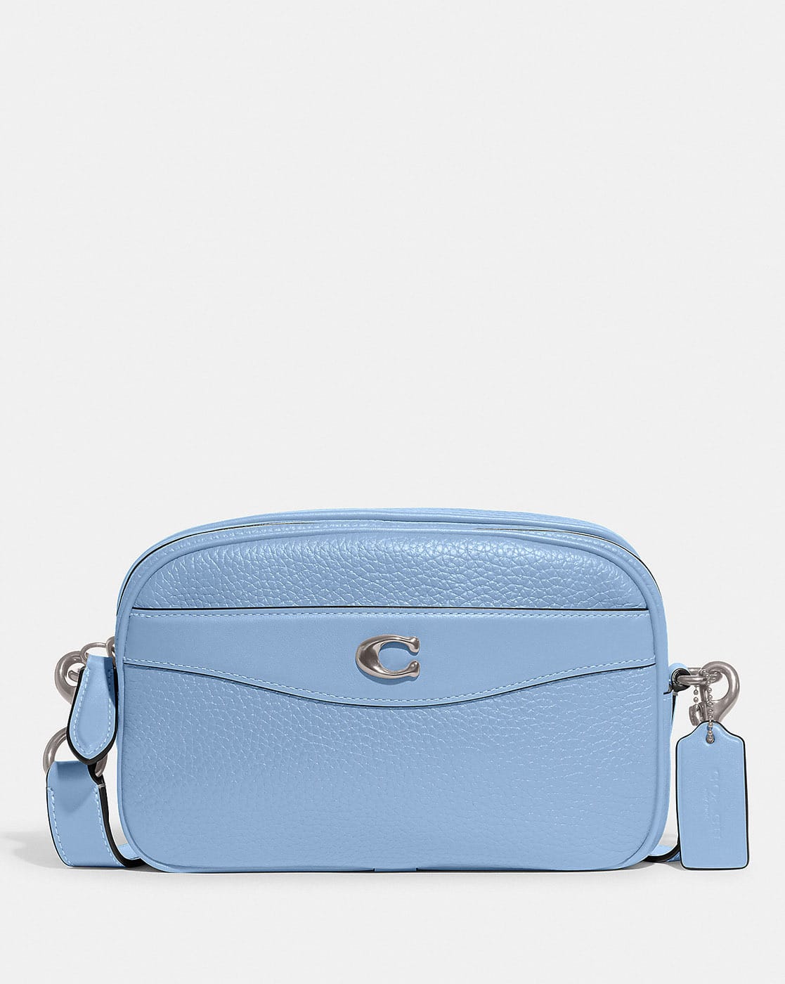 Buy Coach Soft Pebble Leather Medium Camera Bag | Blue Color Women