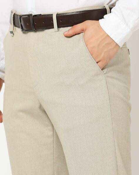 Buy Khaki Beige Trousers & Pants for Men by NETPLAY Online