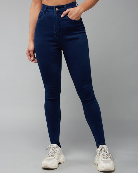 Navy Blue High Rise Slim Fit Skinny Jeans- 5100, Button at Rs 300/piece in  New Delhi