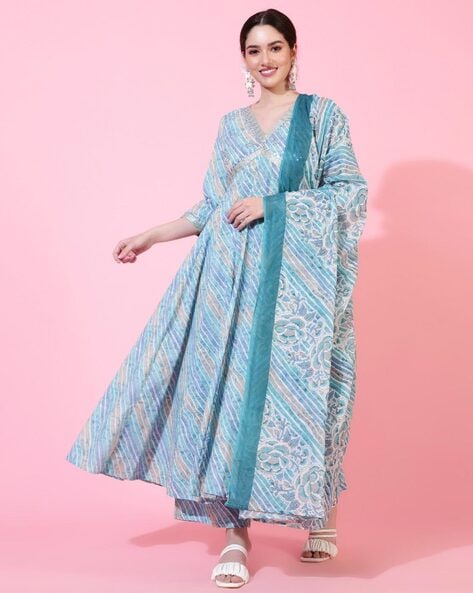 Blue Kurta Suit Sets for Women by Kimayra Online | Ajio.com