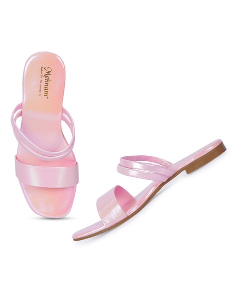 Pink two 2024 strap sandals