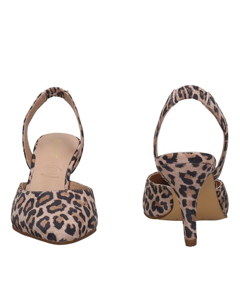 Cheetah Print Pumps Sandals