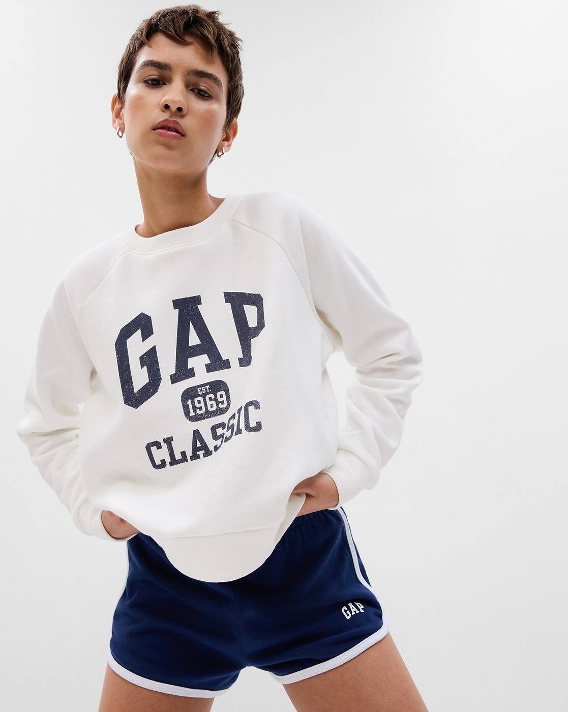 Buy Off White Sweatshirt u0026 Hoodies for Women by GAP Online | Ajio.com