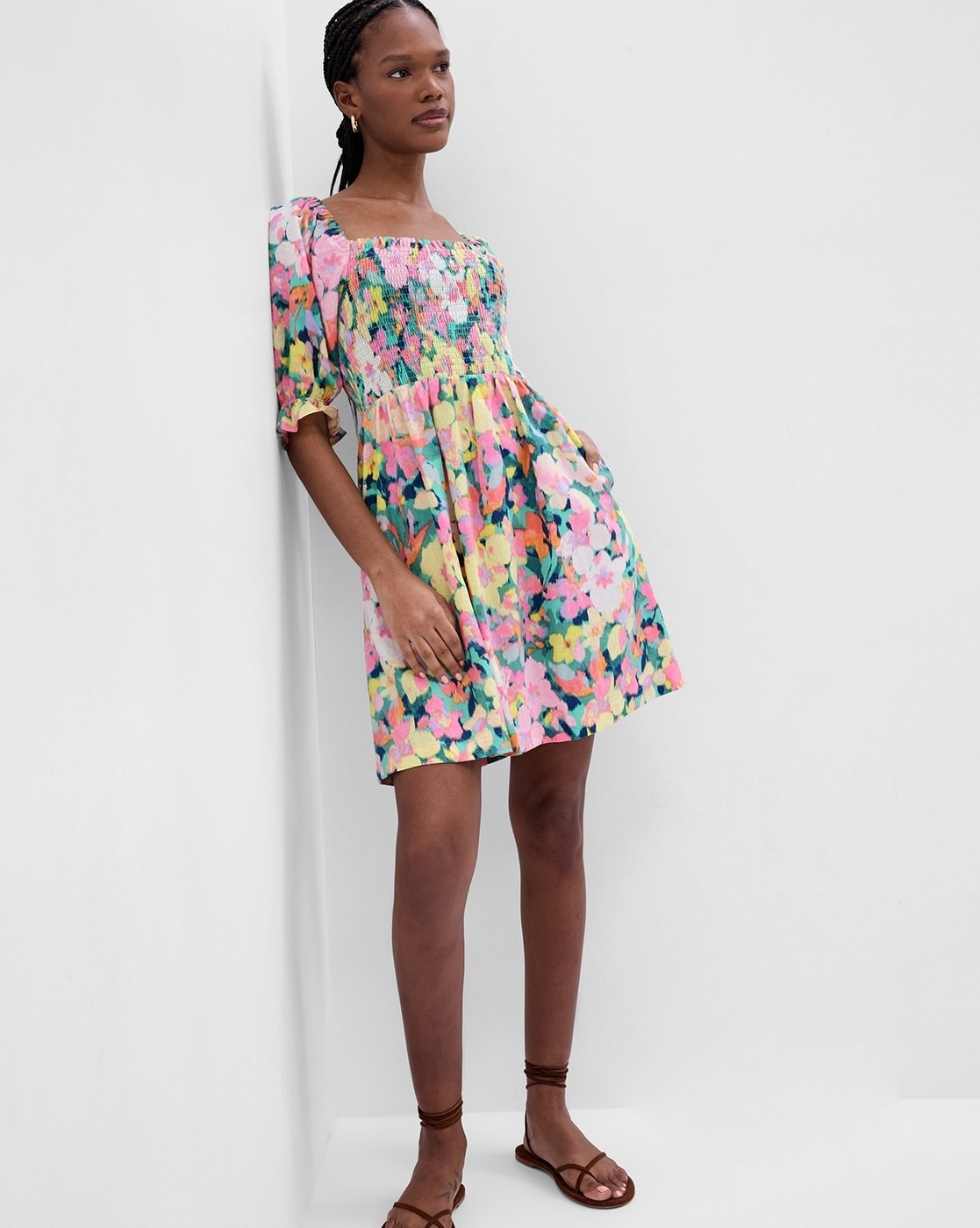 Floral Print Fit & Flare Dress