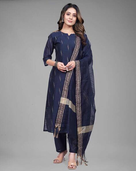 Fashire Stripes Straight Kurta Set