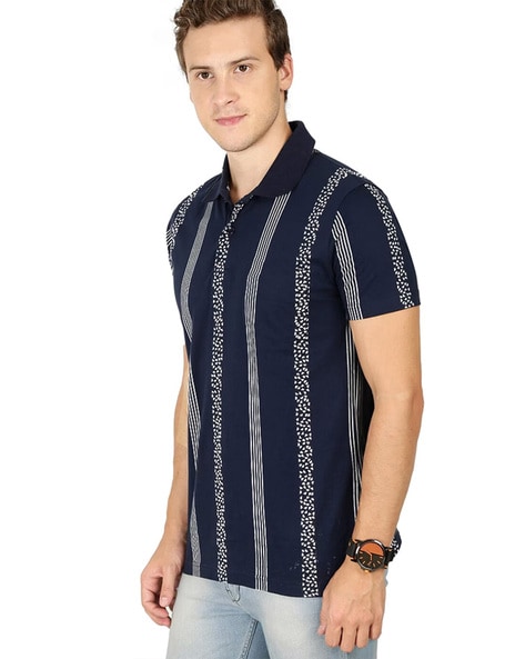 Buy Navy Blue & White Tshirts for Men by EYEBOGLER Online