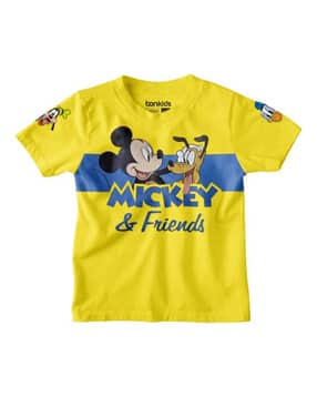 bonkids Mickey Mouse Print Round-Neck T-Shirt-picture-22