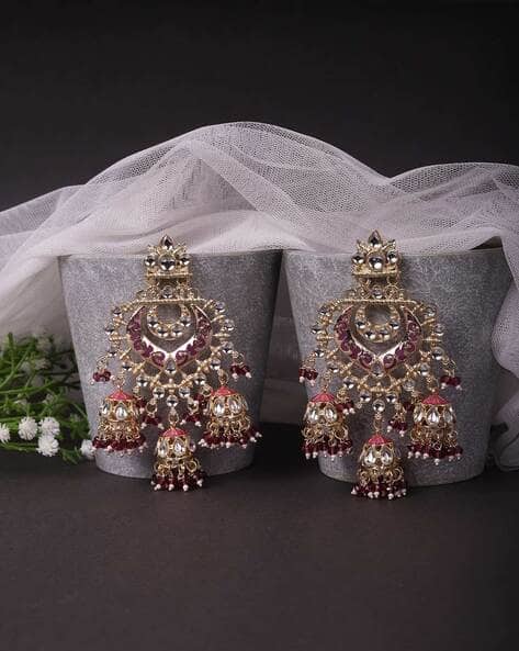 Cierra Gold-Plated Kundan-Studded Dangler Earrings