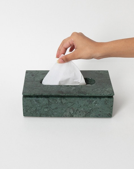 Buy Ware Innovations Solid Ceramic Tissue Box, Green Color Home & Kitchen
