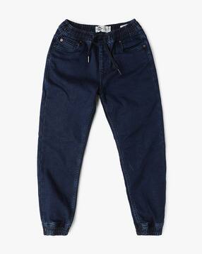 Boys Washed Cotton Joggers-image-4