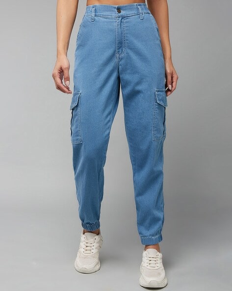 DOLCE CRUDO Light Blue High Rise Bootcut Jeans