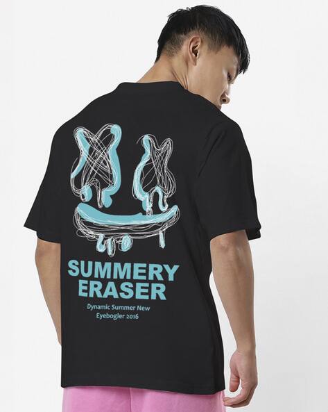 EYEBOGLER Graphic Print Loose Fit Crew-Neck T-Shirt