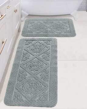 saral home Set of 2 Geometric Pattern Antiskid Bath Mats-picture-16