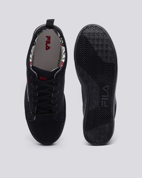 Fila black canvas clearance shoes