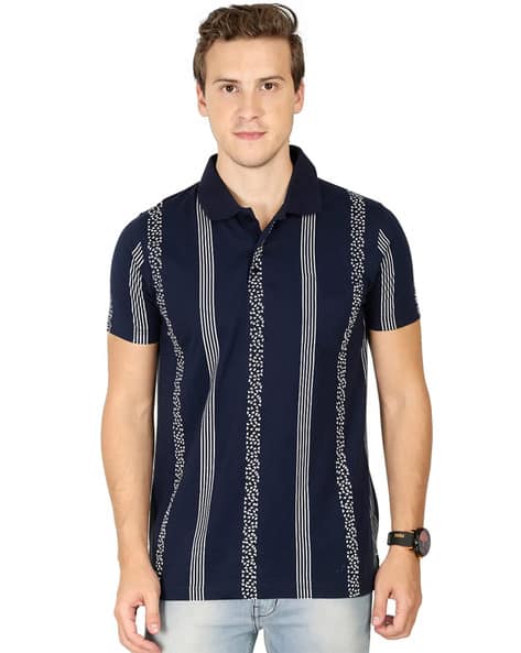 EYEBOGLER Striped Polo T-Shirt