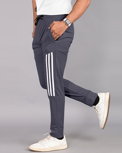 Fitinc Men's Polyester and Lycra Track Pants with 2 Side Zipper Pockets and  Logo | Fitmaa