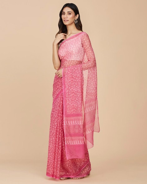 Buy Mustard Silk Woven Sari for Women Online at Fabindia | 20144263