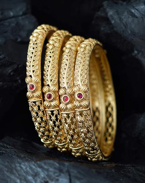 Gold bangles store 4 set price