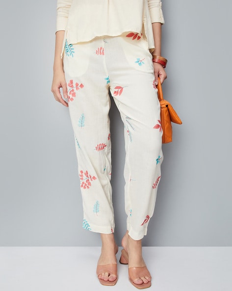 OFF-WHITE: trousers for women - Denim | Off-White trousers OWYA058C99DEN001  online at GIGLIO.COM