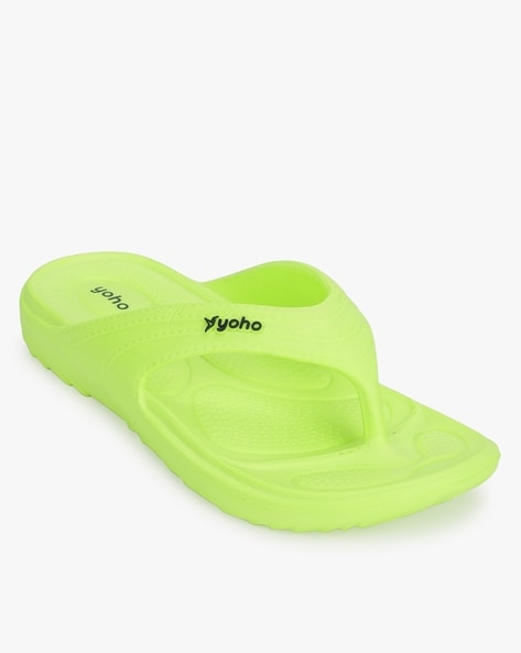 Neon flip flops online womens