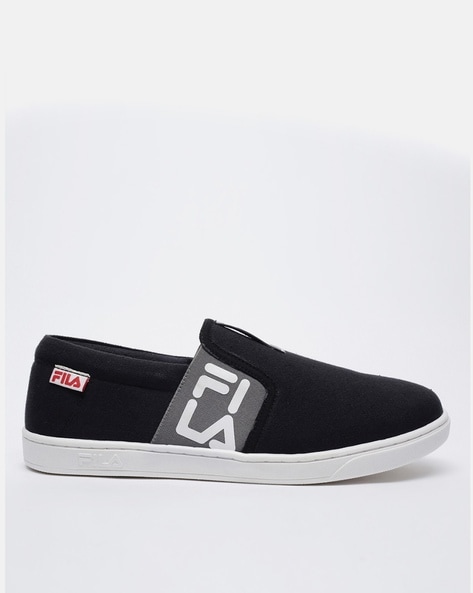 Fila black best sale slip on shoes