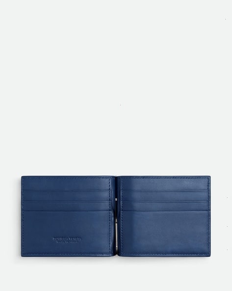 Buy BOTTEGA VENETA Cassette Bill Clip Wallet | Blue Color