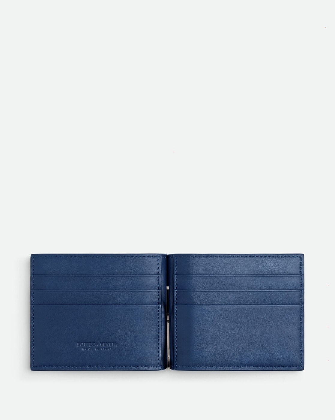 Buy BOTTEGA VENETA Cassette Bill Clip Wallet | Blue Color
