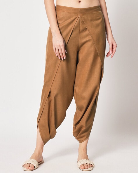 Dhoti Pants with Semi-Elasticated Waist Price in India