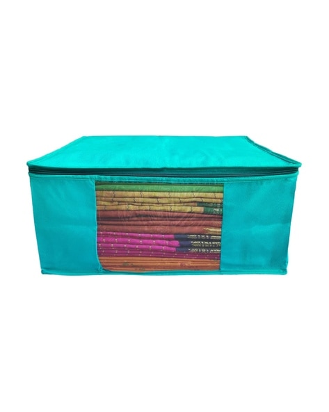 Buy STORAZE Saree Bags Covers for Storage, Big size with Zip Closure for  Packing Clothes and Wardrobe Organizer with Transparent Window Pack of 8)  Online at Best Prices in India - JioMart.