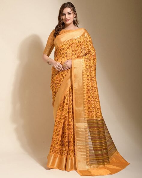 Buy Mustard Sarees for Women by DTR FASHION Online | Ajio.com