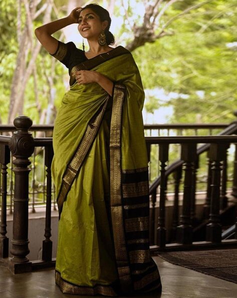 Buy Green Sarees for Women by FASHION BOOMS Online