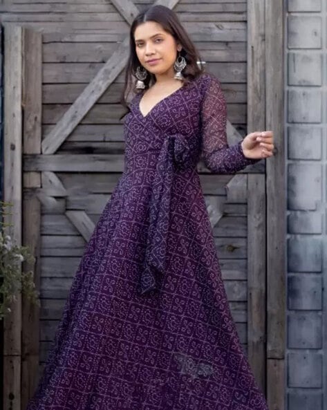 Buy online Purple Net Party Gown from ethnic wear for Women by Eavan for  ₹989 at 45% off | 2024 Limeroad.com