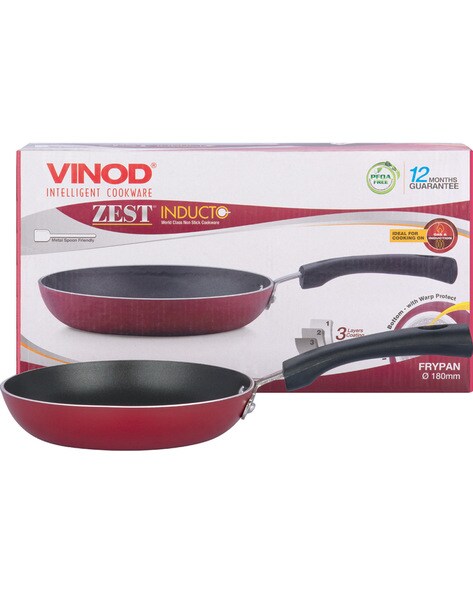 Vinod Zest Non Stick Deep Fry Pan with Lid - 30 cm